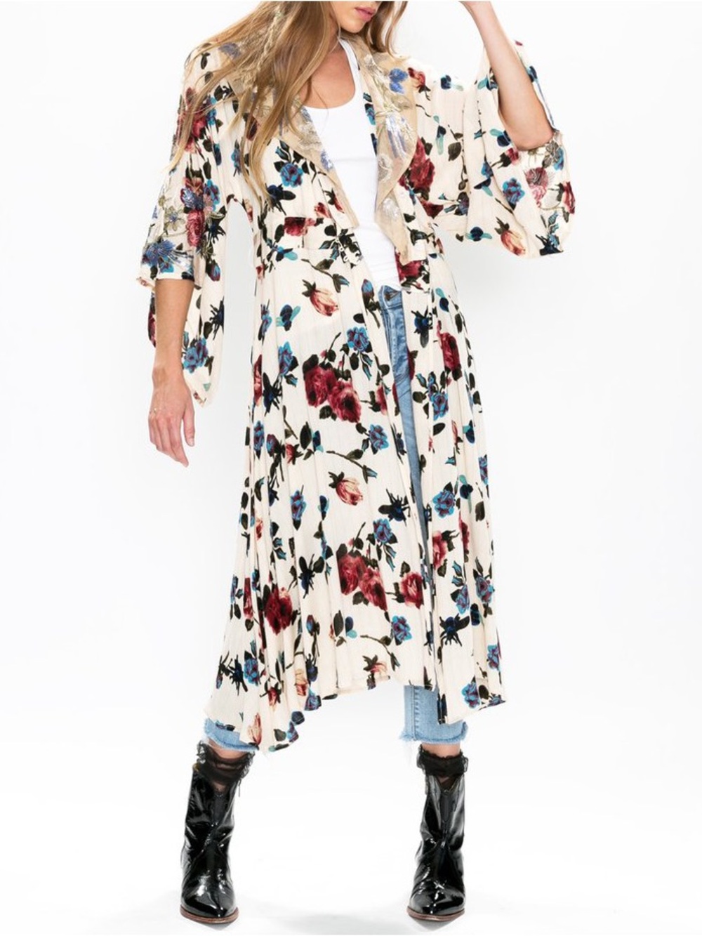 Aratta Silent Journey Floral Spectacular Kimono Dress